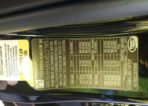 2023 Land Rover Discovery Sport S R-Dynamic from USA, damaged, VIN SALCT2FX5PH916388